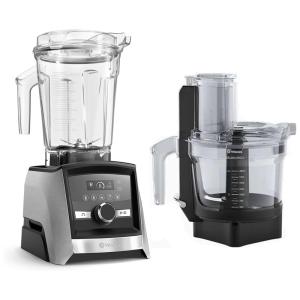 Pacote de processador de alimentos Vitamix Ascent 3500 Pacote de aço inoxidável escovado
