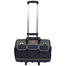 Bolsa de Ferramentas Organizadora com Rodas e 16 Compartimentos, JUSTZON, Azul Escuro