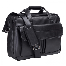 Bolsa, Maleta de Couro Masculina para Laptop, SEYFOCNIA, Preto
