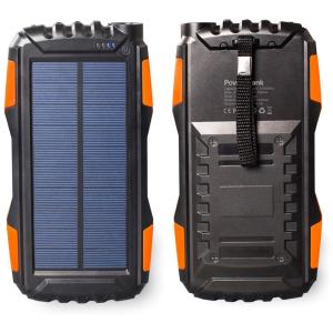 Powerbank Carregador Solar 25000mAh LED Resistente a Água Camping Nautica
