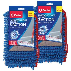 Refil Mop Flat Dupla Face em Microfibra para Pisos de Madeira, O Cedar, 2 Unidades