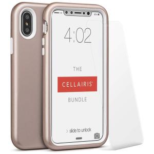 Capinha Compatível com iPhone X e Xs a Prova d com Vidro Temperado, CELLAIRIS, Rosa