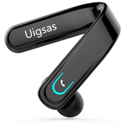 Fone de ouvido sem Fio Headset Bluetooth para Chamadas com Microfone, UIGSAS, Preto