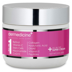 Facial Anti Idade 60g com Retinol, Vitamina C e Vitamina C para Mulheres, DERMEDICINE DRM ALL INONE, Rosa