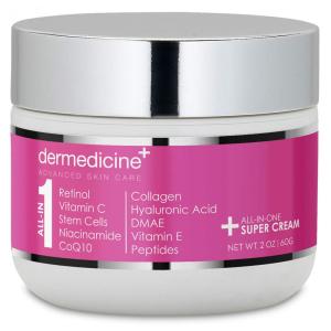 Facial Anti Idade 60g com Retinol, Vitamina C e Vitamina C para Mulheres, DERMEDICINE DRM ALL INONE, Rosa