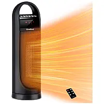 Aquecedor de Cerâmica Elétrico Portátil 3 Configurações e Controle Remoto,1500W, 110v, GIVEBEST HPU15A E, Preto