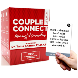 Jogo de Tabuleiro para Casais COUPLE CONNECT com 200 Cartões de Conversação Elaborados por Psicólogos, para 2 Jogadores, Life Sutra CRCRC001