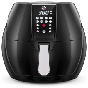 Fritadeira Elétrica AirFryer 8.9L com Desligamento Automático e Temporizador, 110v, FAMIWORTHS, Preto