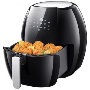 Fritadeira Elétrica AirFryer 7L com Painel Digital e Temporizador, 1800W, 110V, NOUNO, Preto