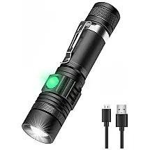 Hoxida Lanterna LED Portátil Recarregável 1200LM, IPX5 á Prova dÁgua, 10H, Preta
