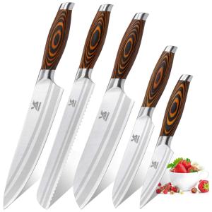 Conjunto de Facas, 5 Peças, MSY BIGSUNNY, Marrom