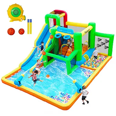 Parque Aquático Inflável com Tobogã