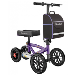 Andador de Joelho Direcionável até 136 kg com Freio a Disco, BlessReach, Roxo