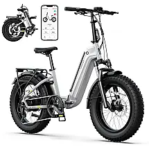 Bicicleta Elétrica Dobrável Sisigad 1500W, Pneus Fat 20"x10 cm, Bateria 48V 15Ah, Autonomia 96 km, 7 Velocidades, Freios a Disco
