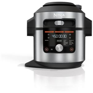 Panela Elétrica Air Fryer 7.5L, Multifuncional 14 em 1, 1550W, 110V, NINJA OL601, Prateado