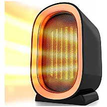 Aquecedor Elétrico de Cerâmica com Baixo Ruído, Proteção contra Superaquecimento e Tombamento, 110V 1500W, LAPLOCK, Preto