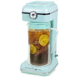 Retro Máquina de Bebidas 3L de Capacidade Produz Café Gelado, Chás, Latte e Limonada, o, 110v, NOSTALGIA Classic, Azul turquesa