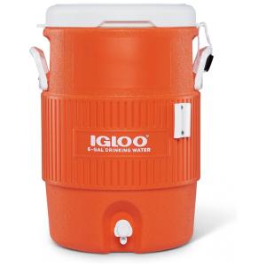Cooler Portátil Igloo 18L com Dispensador de Água e Tampa para Assento, Laranja
