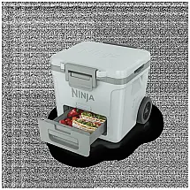 FrostVault 27.99 litros geladeira with Wheels in Light Gray