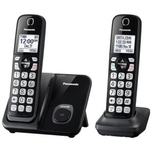 Telefone sem Fio com 2 Aparelhos, PANASONIC KX TGD512B, Preto