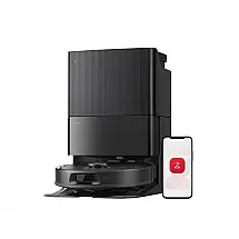 Robô Aspirador e Passa Pano Roborock Qrevo S5V 12.000 Pa Base Autolimpante com Secagem a Ar Quente Preto