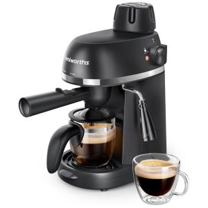 Cafeteira Elétrica Expresso Reservatório 1L 3.5 Bar de Pressão, 110v, FAMIWORTHS, Preto