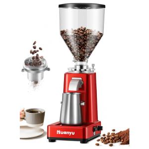 Moedor de Café com 19 Configurações de Moagem, 110V 200W, Huanyu, Vermelho