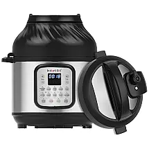 Panela de Pressão Elétrica 9 em 1, Capacidade 6L, Aço Inoxidável, 110V, INSTANT POT Duo Crisp, Prateado