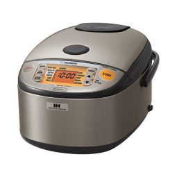 Panela de Arroz Elétrica até 5 Xícaras não Cozidas com Função de Aquecer, 110V 1230W Zojirushi NP HCC10XH, Cinza Escuro