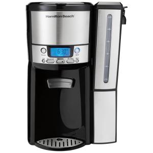 Cafeteira Elétrica Programável 12 xícaras Aço Inoxidável Reservatório Removível, HAMILTON BEACH 47950, Prateado