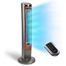 Ventilador de Torre 3 Velocidades, com Controle Remoto e Display LED, Silencioso, 110V 48W, LASKO T42954, Cinza