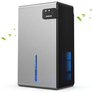 Desumidificador para Grandes Ambientes 2.8L até 650 m2 com Controle Inteligente e Mangueira de Drenagem, 110V, SIMSEN, Cinza