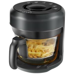 Fritadeira Elétrica AirFryer 2L de Capacidade e Painel de Controle Digital e Desligamento Automático, 900W, 110v, POPFOX, Cinza
