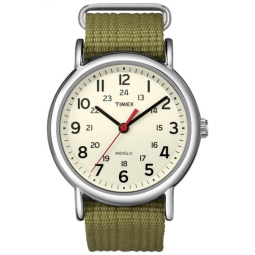 Relógio Weekender Unissex Correio Ajustável, TIMEX T2N651, Verde