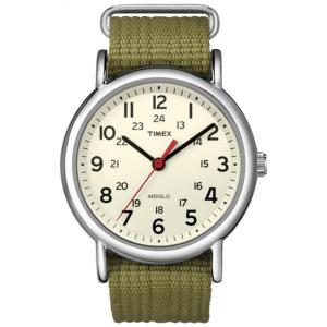 Relógio Weekender Unissex Correio Ajustável, TIMEX T2N651, Verde