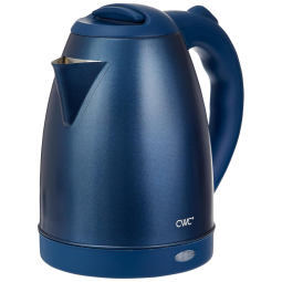 Chaleira Elétrica 1,7L em Aço Inoxidável com Fervura Rápida, Desligamento Automático e Base Giratória, 1100W, COOK WITH COLOR, Azul