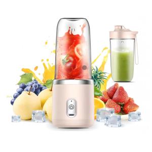 Mini Liquidificador Portátil 414mL com Carregamento USB e 6 Lâminas, 200W, Paramexview, Rosa