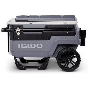 Cooler Térmico 70L Reforçado com Rodas e Alça, IGLOO, Cinza