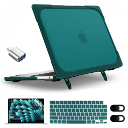 Capa Rígida Antichoque Verde-Azul para MacBook Air 15″ (2023–2025, Modelos A3241/A3114/A2941, M2/M3/M4) – MEEgoodo