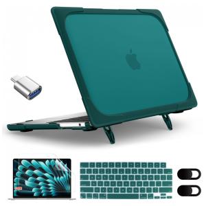 Capa Rígida Antichoque Verde-Azul para MacBook Air 15″ (2023–2025, Modelos A3241/A3114/A2941, M2/M3/M4) – MEEgoodo