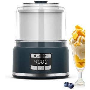 Máquina de Sorvete 1.9L com Tigela de Freezer, Temporizador, Display Digital e Isolamento Duplo, 110V, AAOBOSI