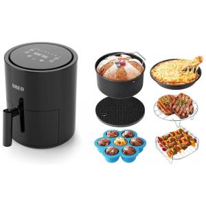 Fritadeira Elétrica AirFryer 4L em Aço Inoxidável com Painel Digital, 110V, DREO, Preto