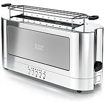 Torradeira de 2 Fatias com 6 Níveis de Tostagem, 1200W, 110v, RUSSELL HOBBS TRL9300GYR, Prateado