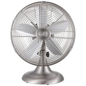 Ventilador de Mesa Retro 3 Velocidades, 110v, HUNTER 90400z, Prateado