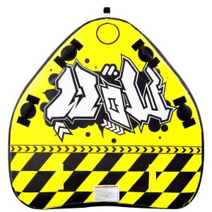 Boia Rebocável Inflável Para 2 Pessoas, Resistente, Amarela, ZEG, Amarelo