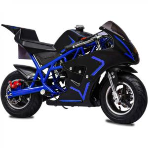 Fit Righ Mini Moto Infantil a Gasolina 1 Assento, até 3 km, h, suporta até 74 kg, para 13 anos, Azul