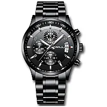 Relógio Masculino Analógico Automático, CRRJU CJ2214, Preto
