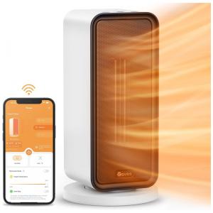Aquecedor Elétrico de Cerâmica com Controle por APP e Termostato, 1500W 110V, Govee, Branco