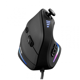 Mouse para Jogos Ergonômico Vertical Óptico com Fio Reduz a Tensão do Pulso, 1500, 10000 DPI, 11 Botões, TRELC ff maus, Preto