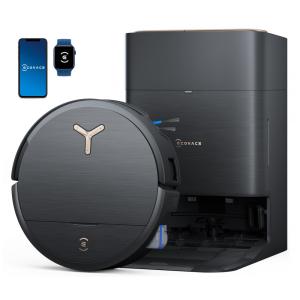 Robô Aspirador e Mop ECOVACS Preto Sucção 16.600Pa OZMO Roller Auto-lavagem X9 PRO OMNI 110V